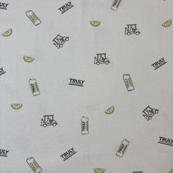 Travis Mathew Polo Shirt Large Truly Hard Seltzer All Over Pattern - Picture 11 of 14